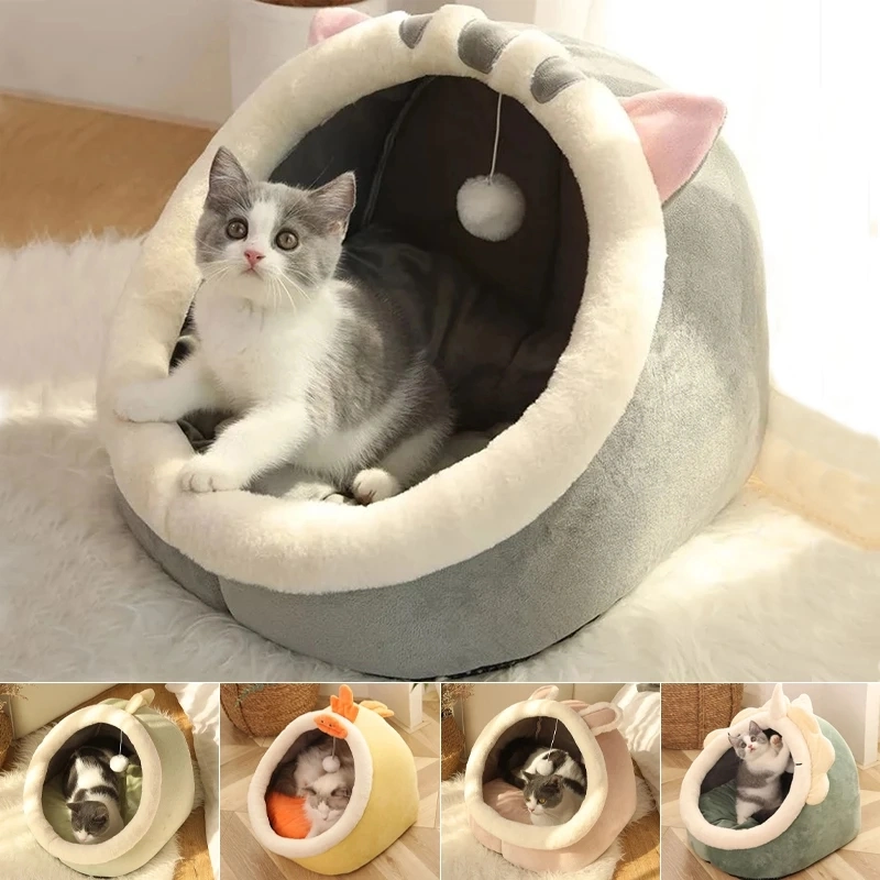 Warm Pet Basket Cushion Small Dog House Cat Bed