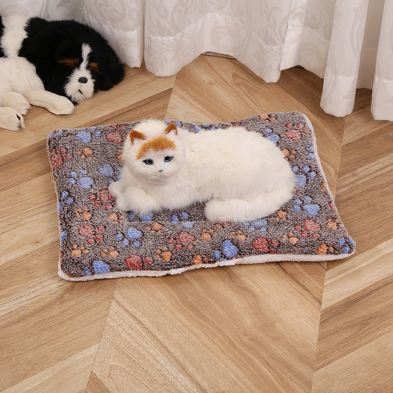 Winter Warm Fleece Pet Mat Blanket Mattress Dog Bed