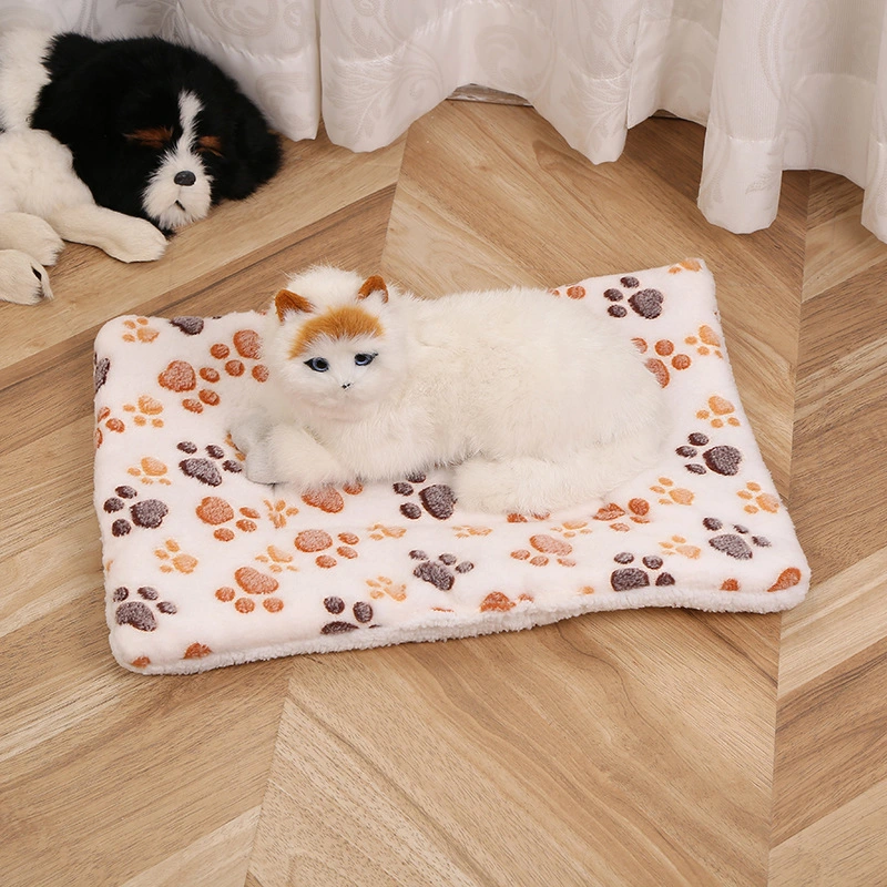 Winter Warm Fleece Pet Mat Blanket Mattress Dog Bed