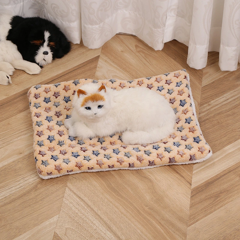 Winter Warm Fleece Pet Mat Blanket Mattress Dog Bed