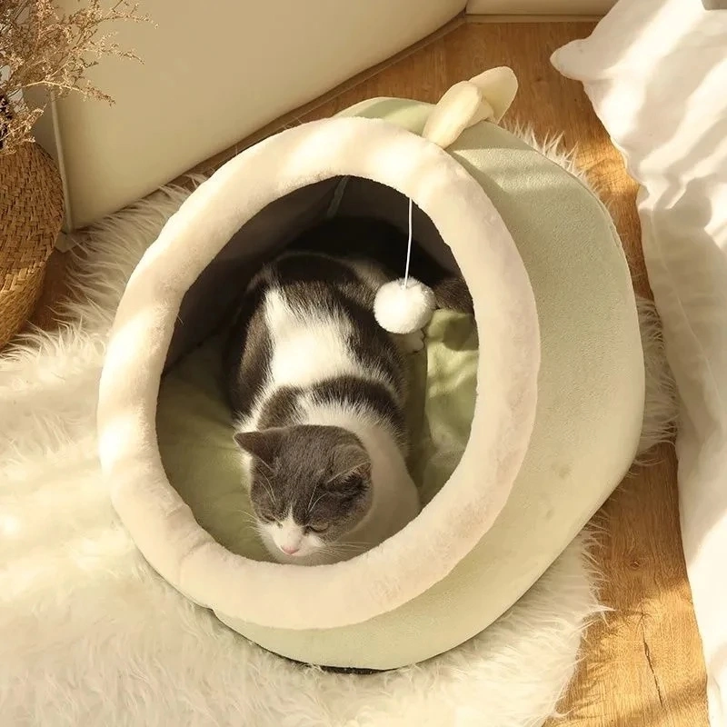 Warm Pet Basket Cushion Small Dog House Cat Bed