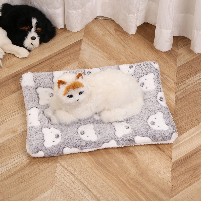 Winter Warm Fleece Pet Mat Blanket Mattress Dog Bed