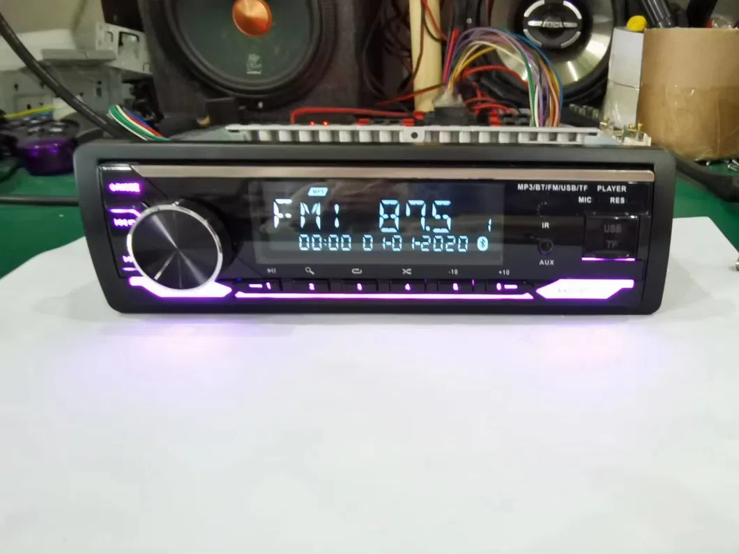 New Model Multi Colors Car Stereo Audio MP3 Player with Bluetooth, Aux, USB, FM